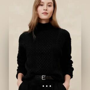Cable turtle neck sweater